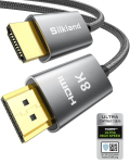 Silkland hdmi 2.1 kabelis, 30 cm, 8k hdmi earc kabelis soundbar'ui, 48 gbps, 4k @ 120 hz, 2k @ 240 hz/144 hz, 8k @ 60 hz, dynamic hdr10+, dolby atmos, hdcp 2.2/2.3