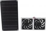 100w saulės panelės ventiliatoriaus rinkinys, saulės energija varomas dvigubas ventiliatorius, neper&scaron;lampamas ne&scaron;iojamas saulės ventiliatorius, saulės palėpės ventiliatorius su kabeliu vi&scaron;tidėms, &scaron;iltnamiams, pa&scaron;iūrėms, naminiams gyvūnams