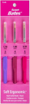Susan Bates Steelite mink&scaron;tų ergonomi&scaron;kų plieninių nėrimo vą&scaron;elių rinkinys Classic &ndash; dydžiai 1,7 mm, 1,9 mm ir 2,1 mm