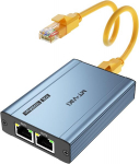 Mt-viki lan skirstytuvas poe 3 portų 1000mbps poe gigabitinis dvigubas rj45 skirstytuvas, skirtas cat5e/6/7/8 kabeliui poe ip kamerai, poe jungikliui ir daugiau (be maitinimo &scaron;altinio)