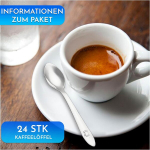 Espresso &scaron;auk&scaron;teliai, mažas nerūdijančio plieno rinkinys, 24 vnt., 10 cm, tinkami naudoti namuose ir maitinimo įstaigose, galima plauti indaplovėje