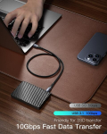 Conmdex usb c laidas trumpas 50 cm / 0.5 m [2 vnt.] 10 gbps usb 3.1 gen2 duomenų perdavimo laidas type c android automobiliui qc3.0 3.1a usb a į c greitas įkroviklis, skirtas samsung note20 galaxy s23/s22/s21 galaxy z flip4 tab s8
