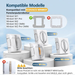6 valymo &scaron;luosčių rinkinys ecovacs winbot w1 / w1 pro / w2 / w2 omni langų valymo robotui, valymo padėlių atsarginės dalys ecovacs winbot, plaunamos mikropluo&scaron;to servetėlės