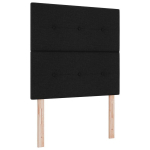 vidaXL Kiemas lova su čiužiniu su galvūgalio Juoda 80 x 200 cm audinys