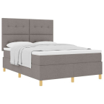 vidaXL Kiemas lova su čiužiniu Taupe 140 x 190 cm audinys