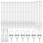 Įžemintų Stulpų Rinkinys su Kotu 26 vnt &Oslash;32 mm 140 cm Galvanizuotas Plienas