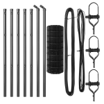 Euro Tvoros su 13 Stulpeliais 0.8x25 m Cinkuotas Plienas Pilka