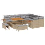 12 dalių sodo sofos komplektas su pagalvėlėmis smėlio spalvos poli ratanas,3 dalių sodo pietų komplektas su pagalvėlėmis smėlio spalvos poli ratanas