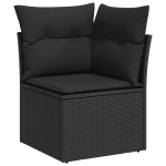 9 dalių sodo sofos rinkinys su pagalvėlėmis, juoda poli ratanas akacijos,2 vietų sodo sofa su saugojimu ir pagalvėlėmis, juoda poli ratanas,3 dalių sodo valgymo rinkinys su pagalvėlėmis, juoda poli ratanas akacijos
