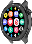 Ruentech bezelis ir apsauginis stiklas, suderinamas su Xiaomi Watch S3/s4, bezelio žiedas, įbrėžimams atsparus dangtelis, nerūdijančio plieno apsauga, skirta Xiaomi Watch S3/s4 priedams (juodas, graviruotas)