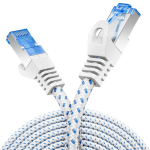 Deleycon Cat 8.1 tinklo kabelis, 1.5m, baltas, 40 Gbit/s