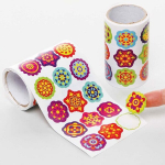 Baker Ross Fe841 Rangoli lipdukai - 600 vienetų, didelis lipdukų rinkinys vaikams rankdarbiams, dizainui ir dekoravimui