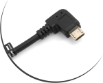 Micro Usb 90&deg; kampu į Usb A 90&deg; kampu kabelis, 27 cm