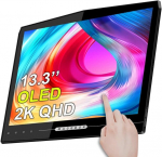 Monitorius 13,3 colių 2k oled ne&scaron;iojamas monitorius su jutikliniu ekranu, 54000:1. 100% dci-p3 1ms ne&scaron;iojamas monitorius ne&scaron;iojamam kompiuteriui/i&scaron;maniajam telefonui/žaidimų konsolėms