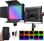 Ambitful rgb led ap&scaron;vietimas, p35r fotografijos lemputė su programėlės valdymu, skirta youtube lauko studijai, led panelė su ne&scaron;iojimo krep&scaron;iu