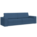 Grindų Sofa Lovos 2 in 1 Mėlyna 245x150x60.5 cm Audinys