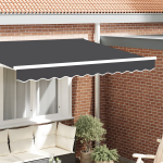 markizės uždangalas 2.5 m rėmui antracito 2.3x0.2 m