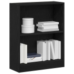 Knygų spinta Juoda 60x24x76 cm I&scaron; inžinerinės medienos