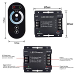 Inhdbox led dimeris 12 v / 24 v nuolatinis jutiklinis dimeris su led nuotolinio valdymo pultu dimerio valdiklis dimerio valdymas iki 18 a valdiklis, skirtas led juostai ir visoms reguliuojamoms led lemputėms 12 v / 24 v