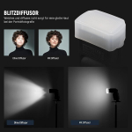 Neewer blykstės sklaidytuvas kvadratinės galvutės speedlite blykstėms, užsegamas Pc baltas speedlight &scaron;viesos modifikatoriaus sklaidytuvo skydelis, skirtas Z880 Z760 Nw760 Nw700 Nw620 Nw600 Nw655 Nw635ii Nw645ii Nw-670, 750ii, Fa002