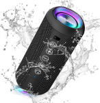 Ortizan Bluetooth kolonėlė su spalvinga Led &scaron;viesa, ne&scaron;iojama mini Bluetooth dėžutė su laisvų rankų funkcija, Ipx7 apsauga nuo vandens ir 360&deg; erdvinis garsas, belaidė kolonėlė, muzikos grotuvas su Tws, Aux, Tf.