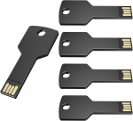 USB laikmena Uflatek usb atmintinė 32 gb rakto formos atmintinė 5 vnt. usb 2.0 atmintinė juoda metalinė atmintinė kūrybinga vandeniui atspari atmintinė rakto duomenų saugykla dovana 5 vnt.