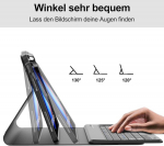 Occtingkind, klaviatūra, skirta xiaomi pad 6s pro, dėklas su klaviatūra, skirtas xiaomi pad 6s pro 12.4 colių, magnetinė nuimama bluetooth klaviatūra, skirta xiaomi pad 6s pro, qwertz i&scaron;dėstymas, usb c, juoda