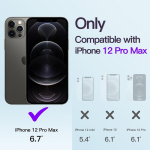 Jetech mink&scaron;tas skaidrus dėklas, skirtas iphone 12 pro max 6,7 colio, pilna kameros apsauga, suderinamas su magsafe belaidžiu įkrovimu, smūgiams atsparus galvanizuotas tpu mobiliojo telefono dėklas (juodas)