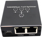 Hsthe Sea Ethernet skirstytuvas, Gigabit Ethernet Switch Rj45 skirstytuvas 1 į 3 1000/100 Mbps Ethernet ilgiklis su Usb maitinimo prievadu kompiuteriui, &scaron;akotuvui, jungikliui, mar&scaron;rutizatoriui, Adsl, priedėliui, skaitmeninei televizijai