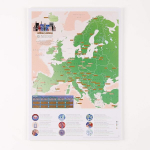 Europos trumpų atostogų žemėlapis-dėlionė &ndash; dovana keliautojams, Europos entuziastams &ndash; 42 x 30 cm