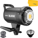 Godox Sl-60w 60ws 5600&plusmn;300k baltos spalvos led vaizdo &scaron;viesa studijai, nuolatinė lempa, skirta fotoaparatui Dv vaizdo kamerai (sl-60w)