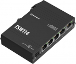 Teltonika Tsw114 Ethernet komutatorius, 5 x gigabitų ethernet prievadai, integruotas din bėgelio laikiklis, kompakti&scaron;kas ir patvarus