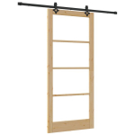 vidaXL Slankios durys ORKDAL Natūrali ir juoda 93 x 211 cm