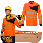 Portwest PW221 įspėjamieji mar&scaron;kinėliai ilgomis rankovėmis oranžiniai -M- Kingsmill, S