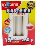 Plastelinos rinkinys 15 vnt., 250g, balta spalva