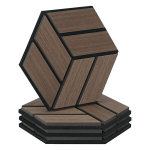 Akustinės panelės, &Scaron;e&scaron;iakampis Medaus vaskas, 30x26 cm, Ruda