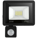 Halogeninis LED prožektorius 20 W, 6000 K, su jutikliu nuo sutemų iki au&scaron;ros, IP66