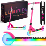 Sulankstomas dviračių paspirtukas vaikams, reguliuojamas, Lumiride LED 7 spalvos, 20 programų, fuksija, Sun Baby