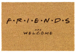 Vidaus durų kilimėlis kokosinis 40&times;60 cm &bdquo;FRIENDS are welcome&ldquo;
