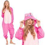 Moteri&scaron;ka Vientisa Pižama Kigurumi Onesie Kostiumas Stich Rožinis 165-175 Cm L