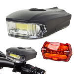 LED dviračio žibintai COB 5W priekiniai ir galiniai žibintai