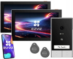 Visiophone - EZVIZ - HP7 - "2 &Scaron;EIMŲ RINKINYS" - Dvigubas lauko pultas - 2 vidaus ekranai