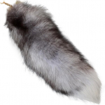 Fake Fox Tail, 40 cm gyvūnų uodega, pūkuota dirbtinė uodega, realisti&scaron;ka lapės uodega, raktų pakabukas, piniginės papuo&scaron;alas Fox Tail, vaidmenų žaidimai, sidabrinė