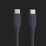 &bdquo;Evelatus&ldquo; USB C į USB C silikoninis kabelis 1,2 m, 60 W / 20 V, 3 A, &scaron;iltai pilkas