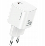 Ładowarka sieciowa 20W 1xUSB-C + kabel USB-C Biała