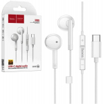 Słuchawki przewodowe douszne USB C Hoco M95 białe