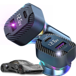 Automobilinis įkroviklis Usb-c Pd 30w + Usb-a 15w, Rgb