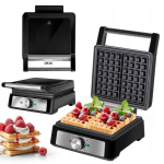 Gofravimo aparatas Mpm Mgo-41/c 1600w, 2 stačiakampiai, juodas