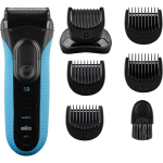 Braun Series 3+ elektrinė barzdaskutė su stiliumi, mėlyna