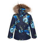 Huppa Mergaičių žieminė striukė ANNE, navy pattern